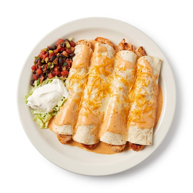 Grilled Shrimp Enchiladas.